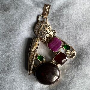 Elegant Gold and Multicolor Pendant